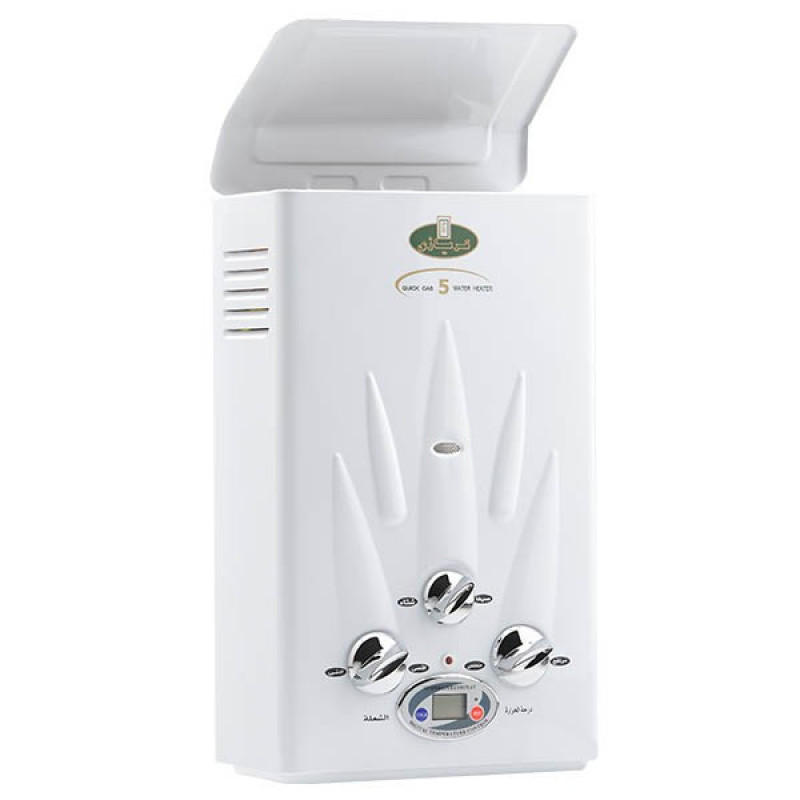 Kiriazi Gas Water Heater, 5 Liters, With Battery - KGH5 AD Kiriazi Gas Water Heater, 5 Liters, With Battery - KGH5 AD